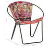 vidaXL Chair Multicolor Chindi fabric (100% cotton), powder-coated steel