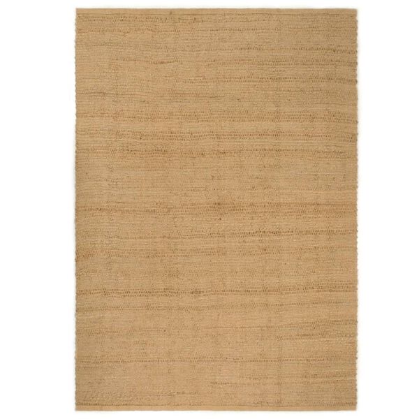 vidaXL Rug Natural dark jute tone Ringspun Jute 63.0 x 90.6 in Durable