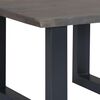 vidaXL Coffee Table Grey Solid Acacia Wood, Powder-Coated Iron 23.6 in