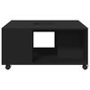 vidaXL Coffee Table Black Engineered wood Medium Coffee Table Square