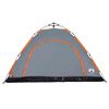 vidaXL Camping Tent 5-Person Gray and Orange Quick Release