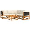 vidaXL Garden Sofa Set Black