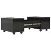vidaXL Coffee Table High Gloss Black Engineered wood Medium Extendable