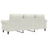 vidaXL 3-seater Sofa Cream Velvet (100% polyester)