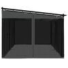 vidaXL Gazebo with Mesh Walls Anthracite 19.7x9.8' Steel