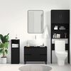 vidaXL Bathroom Cabinet with Drawer Black Oak 31.50 x 12.99 x 23.62 in