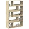 vidaXL Bookcase Sonoma Oak Engineered Wood 39.4 x 13.0 x 61.6 in
