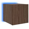 vidaXL TV Wall Cabinet Set of 2 Brown Oak Engineered wood
