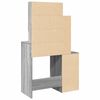 vidaXL Dressing Table Grey Sonoma Engineered wood and glass Medium