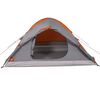 vidaXL Camping Tent Dome 4-Person Grey and Orange Waterproof