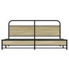 vidaXL Bed Frame Sonoma Oak Steel Full Durable Bed Frame Rectangular