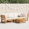 vidaXL Garden Lounge Set Natural Wood Solid Acacia Wood 4 Seater Modular