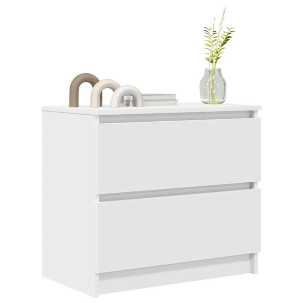 vidaXL TV Cabinet White Engineered Wood Medium TV Cabinet Rectangular