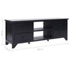 vidaXL TV Cabinet Black Solid Paulownia Wood, MDF 42.5 x 11.8 x 15.7 in