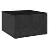vidaXL Garden Lounge Set Black PE rattan Large Modular