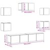 vidaXL TV Cabinet Set Set of 7 White Engineered wood Various sizes