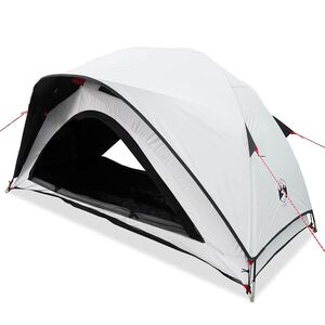 vidaXL Camping Tent 1-Person White Blackout Fabric Waterproof