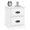 vidaXL Bedside Cabinet Set of 2 White Engineered wood Bedside Cabinet