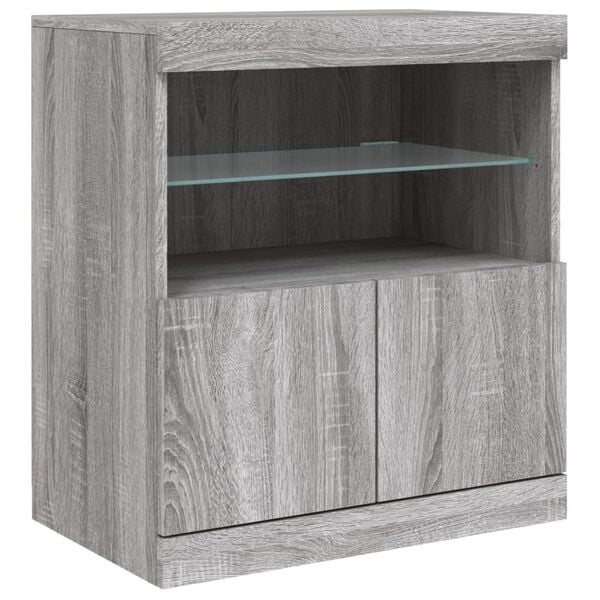 vidaXL Sideboard Grey Sonoma Engineered wood 23.6x14.6x26.4 in Sideboard