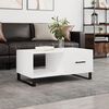 vidaXL Coffee Table High gloss white Engineered wood, Iron Coffee Table