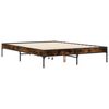 vidaXL Bed Frame Smoked Oak Engineered Wood Double Durable Bed Frame