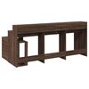 vidaXL Desk Brown Oak Engineered Wood Large Desk Rectangular Modern