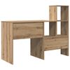 vidaXL Desk Artisan Oak 51.77 x 19.69 x 41.93 in Engineered Wood