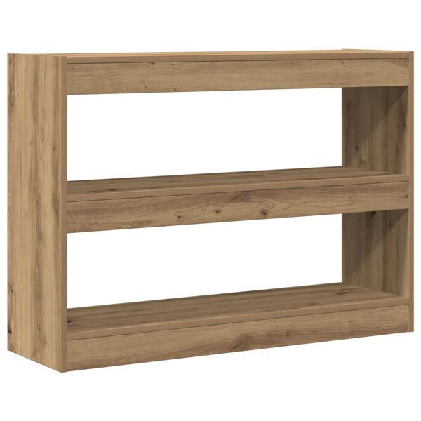vidaXL Bookcase Artisan oak 39.37 x 11.81 x 28.35 in Engineered Wood