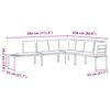 vidaXL Bench Set Black Powder-coated steel Large Modular Bench Set