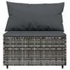 vidaXL Patio Lounge Set Grey with Anthracite cushions
