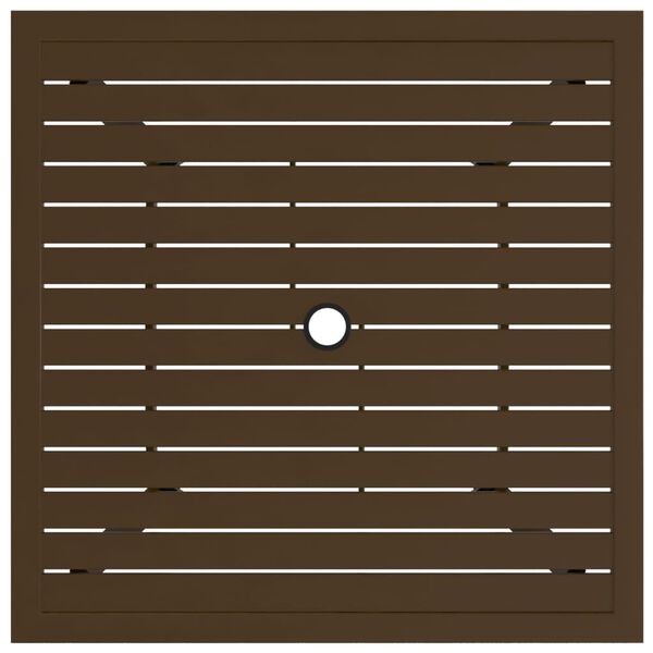 vidaXL Garden Table Brown Powder-coated steel Medium Industrial