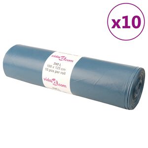 vidaXL Bin Bags 100 pcs Blue 63.4 gal