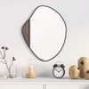 vidaXL Wall Mirror Black Glass, PVC Medium Minimalistic Wall Mirror