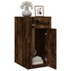 vidaXL Desk Cabinet Smoked oak Engineered wood Medium Desk Cabinet