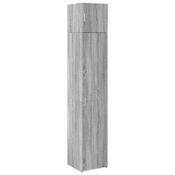 vidaXL Slim Storage Cabinet Grey Sonoma Engineered Wood Extra Tall