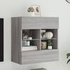 vidaXL TV Wall Cabinet Grey Sonoma Engineered wood, glass TV Wall Cabinet