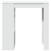 vidaXL Bar Table White Engineered Wood Bar Table Rectangular Modern
