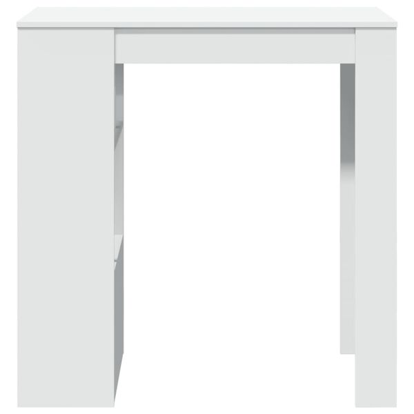 vidaXL Bar Table White Engineered Wood Bar Table Rectangular Modern