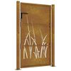 vidaXL Garden Gate 39.4x59.1" Corten Steel Grass Design