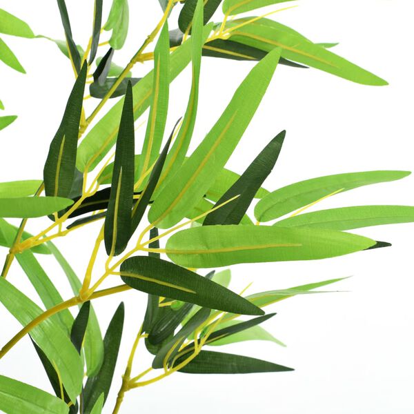 vidaXL Artificial Plant Green Real bamboo stalks, Polyester leaves 59.1 in