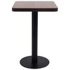 vidaXL Bistro Table Dark brown, black MDF, steel 19.7 x 19.7 x 29.5 in
