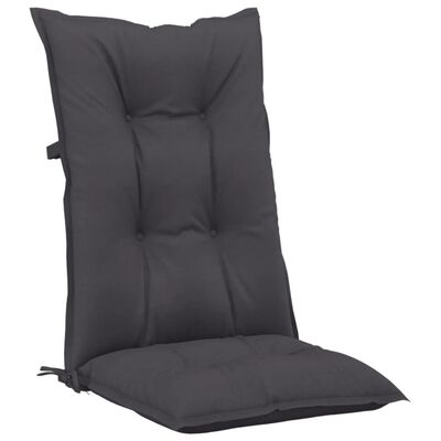 vidaXL Garden Highback Chair Cushions 2 pcs Anthracite 47.2"x19.7"x2.8" Fabric