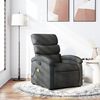 vidaXL Massage Recliner Chair Dark Grey Polyester, Metal, Plywood, Foam