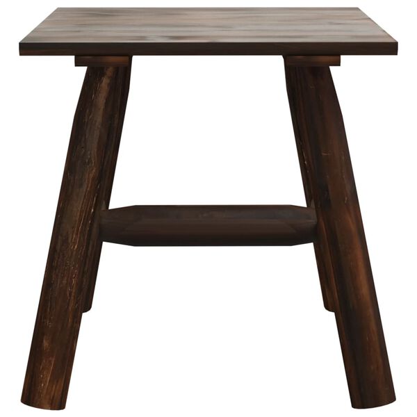 vidaXL Side Table Burned wood Solid spruce wood Small Durable