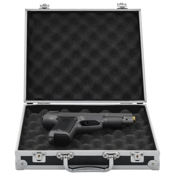 vidaXL Gun Case Aluminum ABS Black