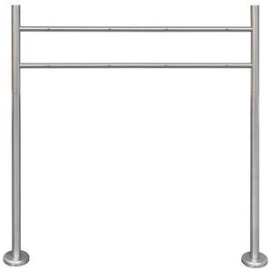 vidaXL Mailbox stand Silver Stainless steel 47.2 x 39.4 in Durable