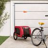 vidaXL Pet Bike Trailer Red and Black Oxford fabric, iron, PVC Small