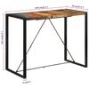 vidaXL Bar Table Multicolour Reclaimed wood, iron 55.1x27.6x43.3 in