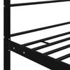vidaXL Bed Frame Black Powder-coated metal Double Classic/Traditional