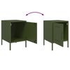 vidaXL Bedside Cabinet Olive Green Steel Medium Bedside Cabinet